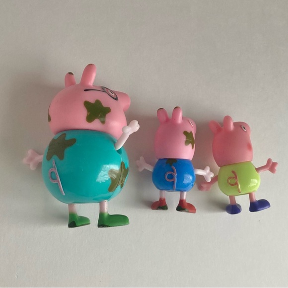 Peppa Pig Daddy Pig George Muddy Puddles Figures Jazwares - Picture 7 of 7